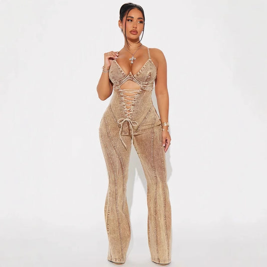 DenimVéra™ Corset Jumpsuit
