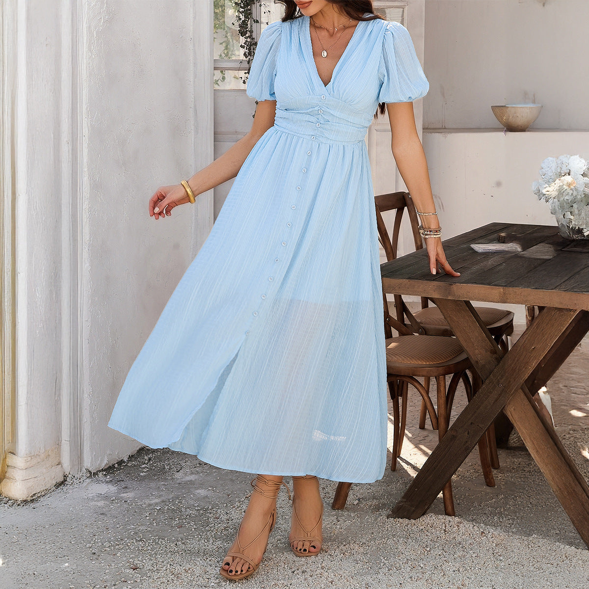 Bayside Grace Split Midi Dress