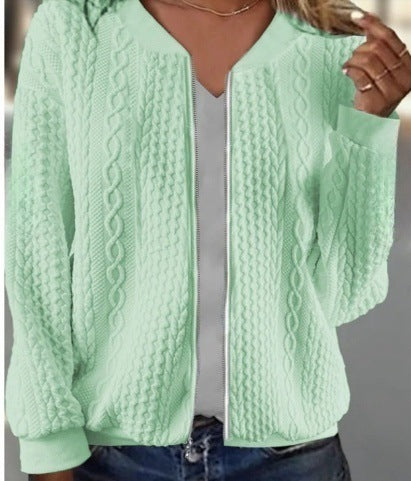 EleganceWeave Jacquard Short Coat