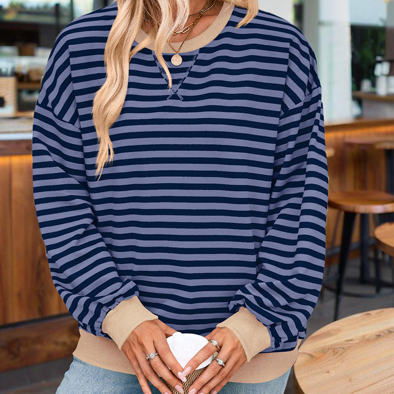StripeEase Knit Sweatshirt