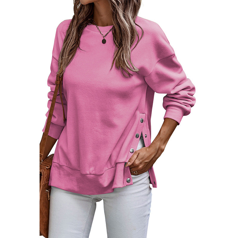 EaseLuxe Relaxed Slit Pullover