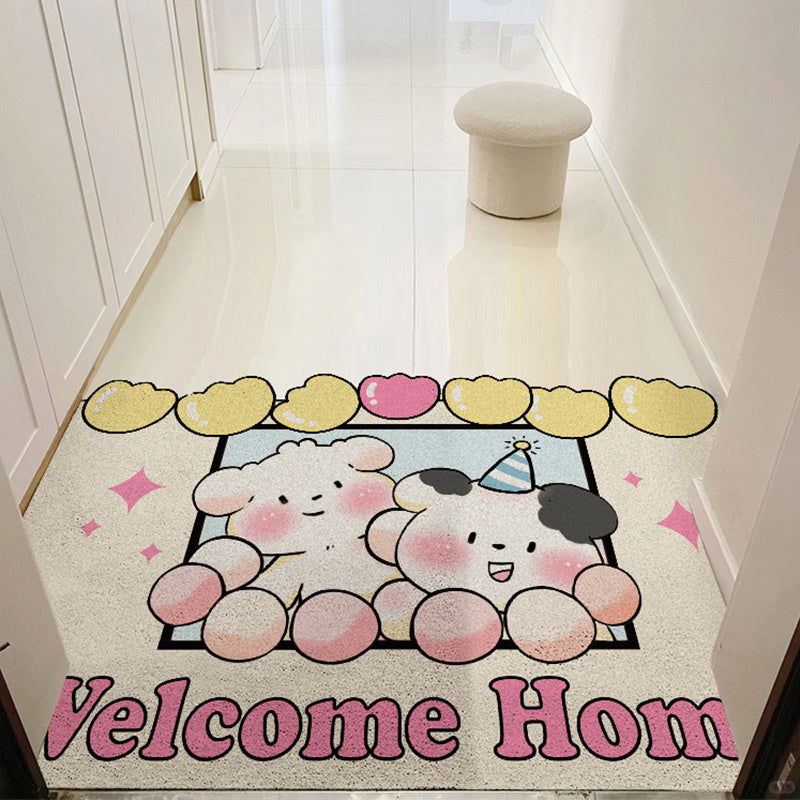 Striped Silk Ring Entrance Door Mat