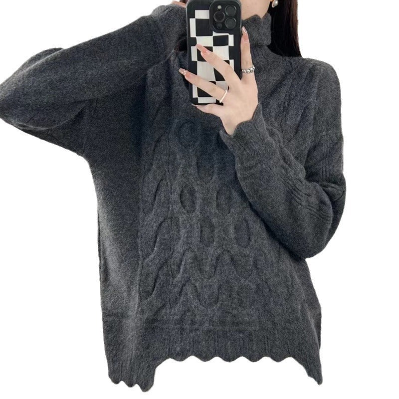 CozyMuse™ TwistKnit Turtleneck