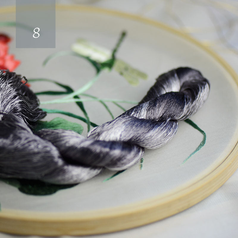 Famous Ancient Embroidery Art Silk Gradient Embroidery Line