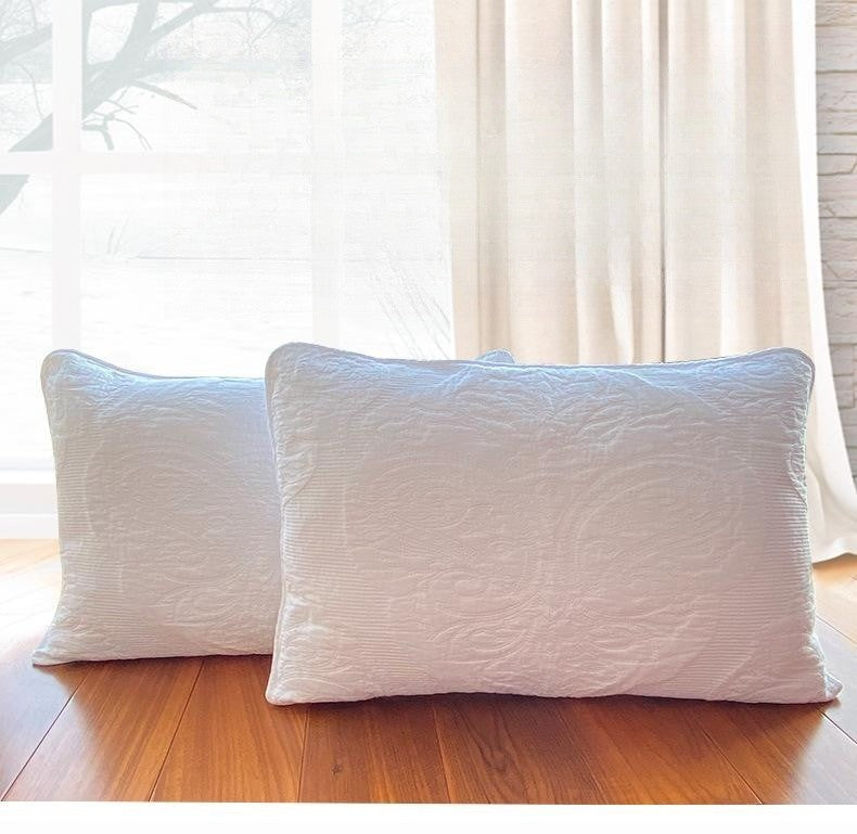 Flower Cotton Quilted Embroidered Pillowcase