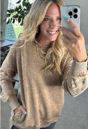 RusticEase Washed Cotton Sweater