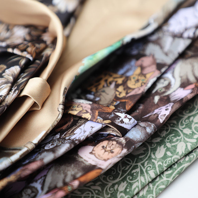 Casual Trendy Vintage Printed Silk Tie For Men