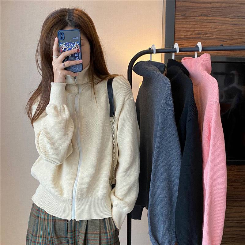 Versatile Long Sleeve Thick Knit Cardigan Loose