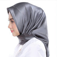 Satin Imitation Silk Scarf Shawl Ladies Headscarf