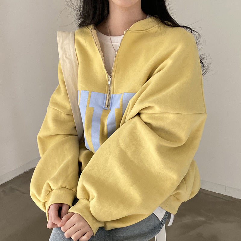 Vervida Contrast Letter Sweater