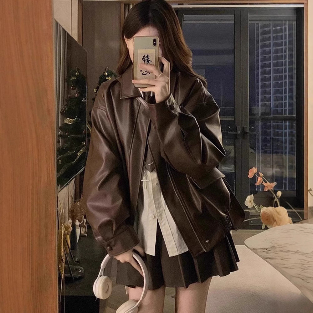 LuxeEdge Leather Jacket