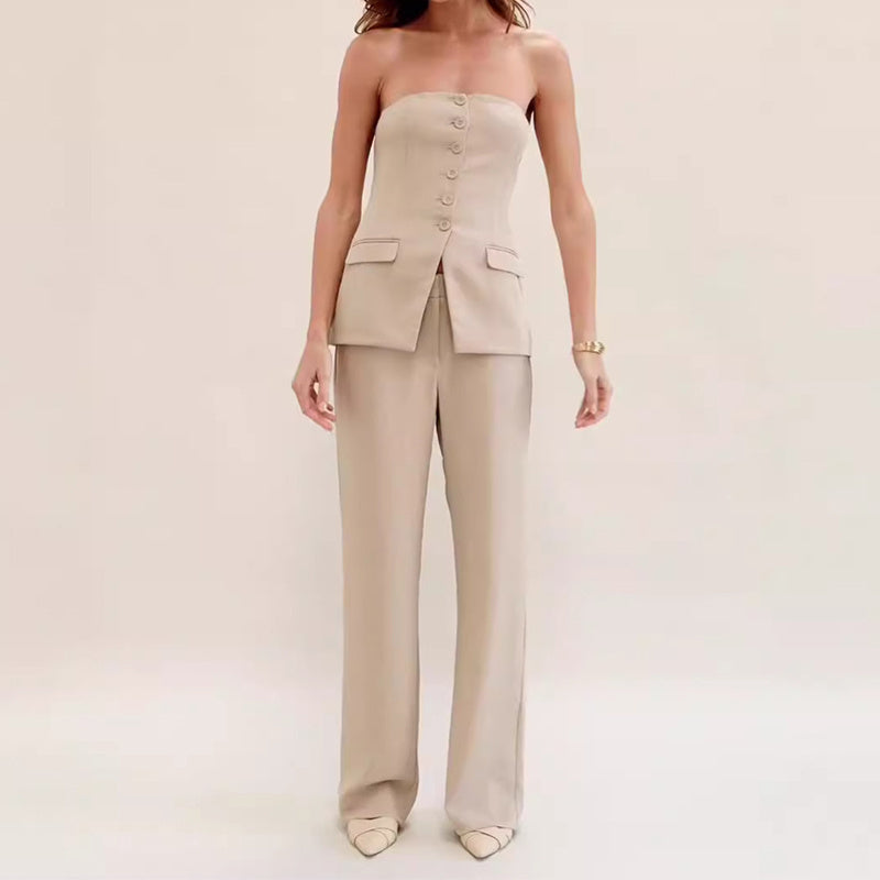 SereniForm Buttoned Elegance Set