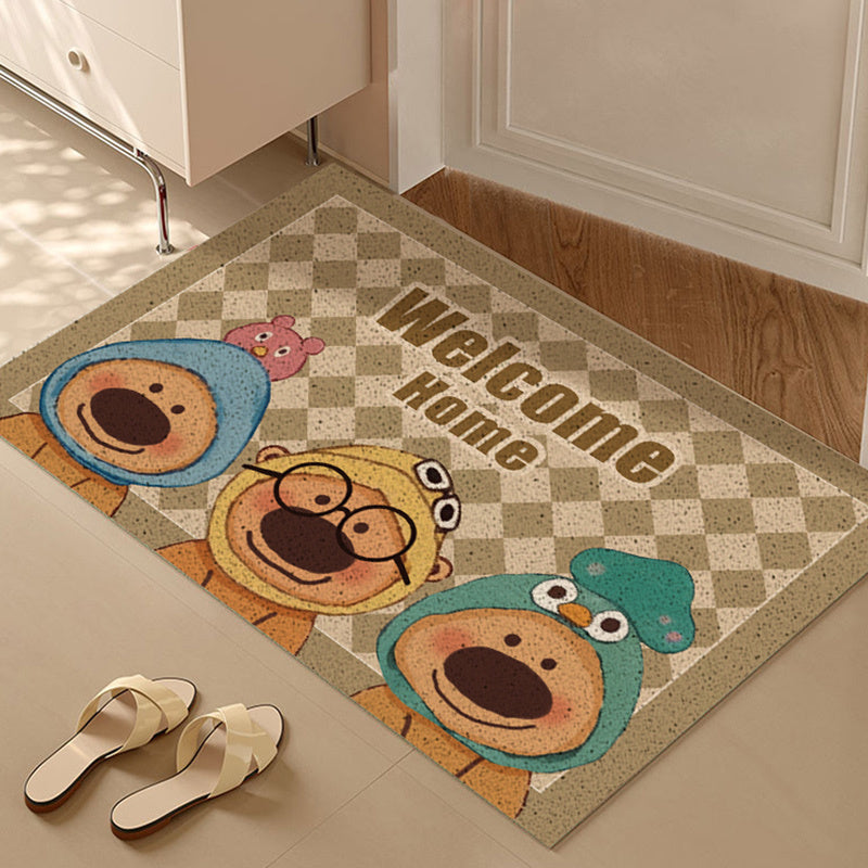 Striped Silk Ring Entrance Door Mat