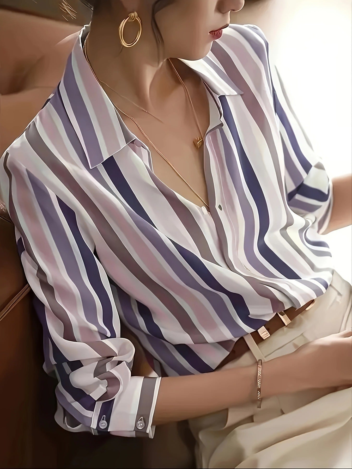 Elowyn StripeForm Shirt