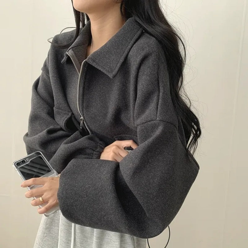 UrbanEase Drawstring Short Coat