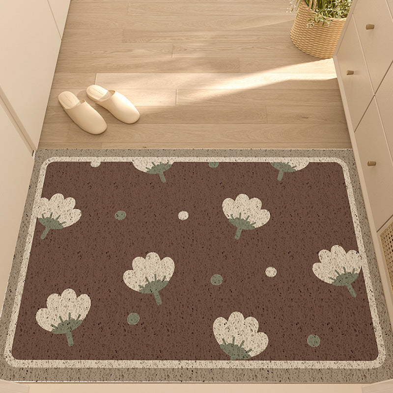 Floral Outdoor Silk Floor Mat