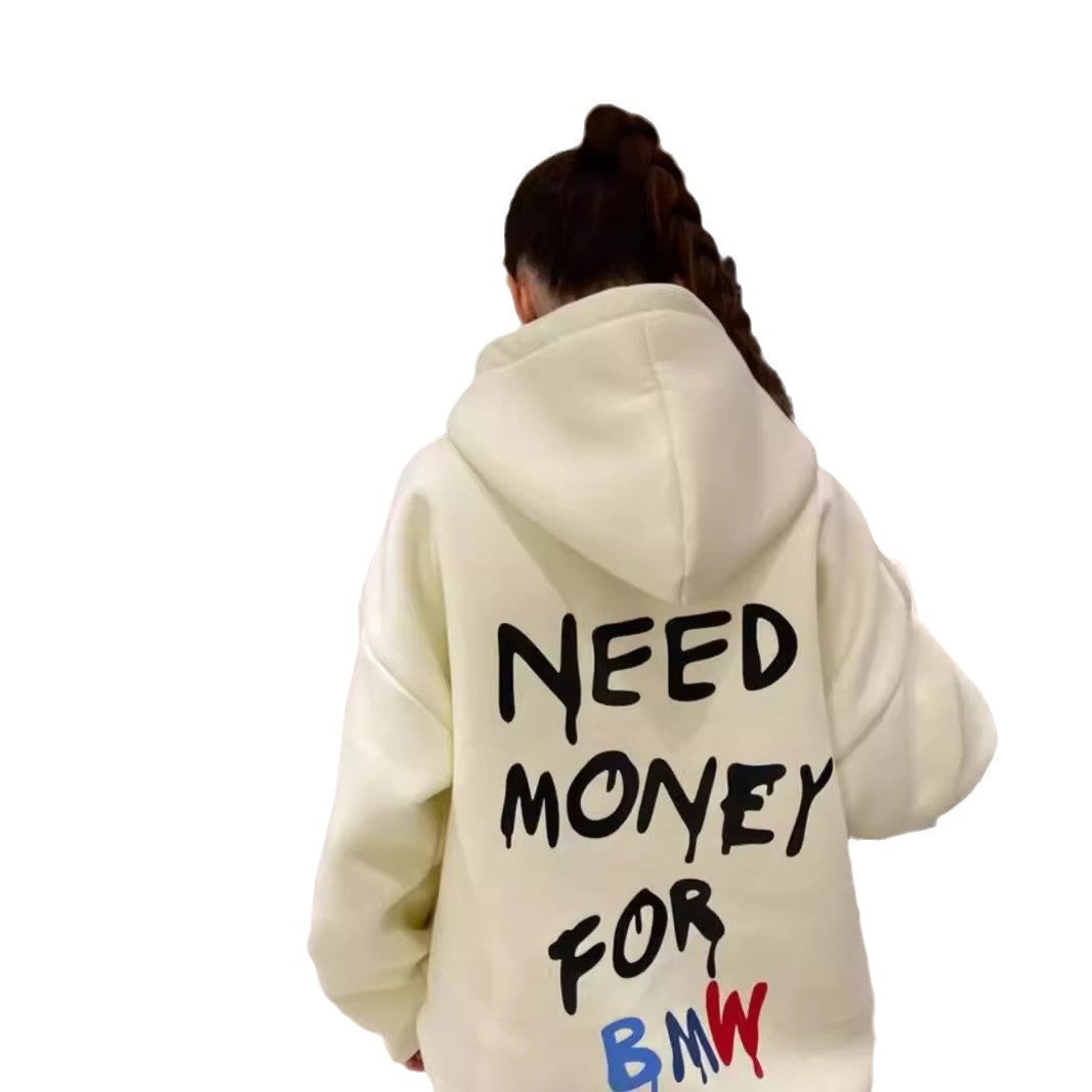 MinimalEase LetterPrint Hoodie