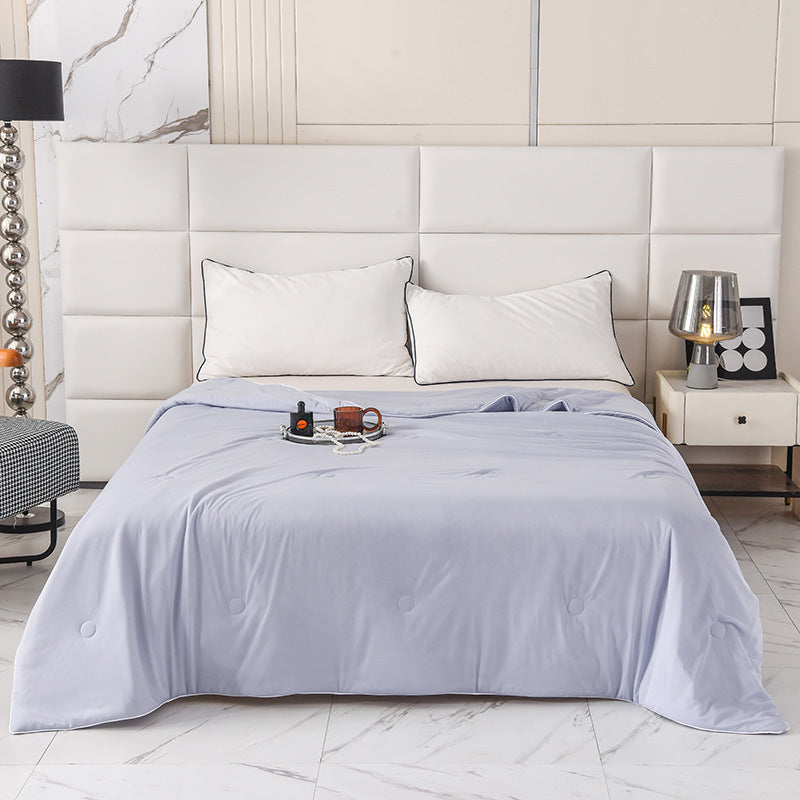 Cool Silk Ice Cream Summer Quilt Pure Color Ice Silk Airable Cover