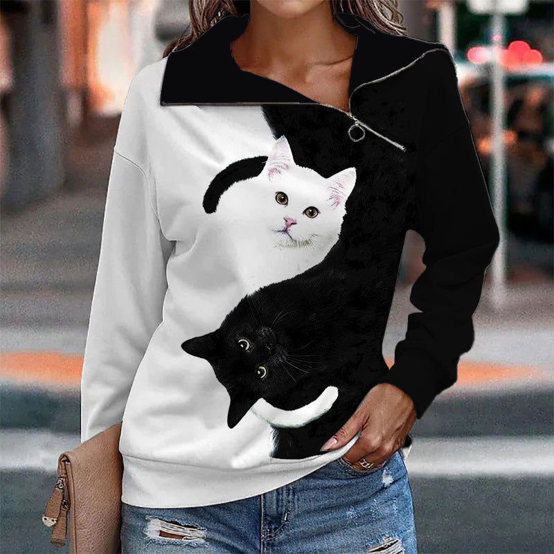 PrintWeave Zip Sweater