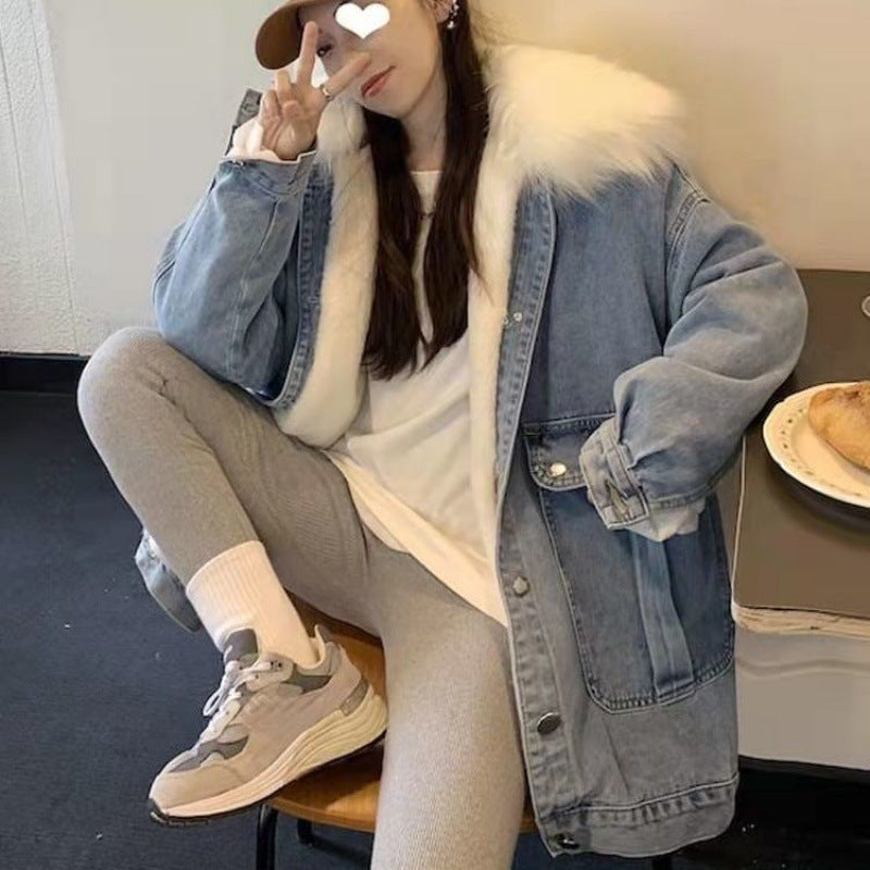 IndigoEase Denim Coat
