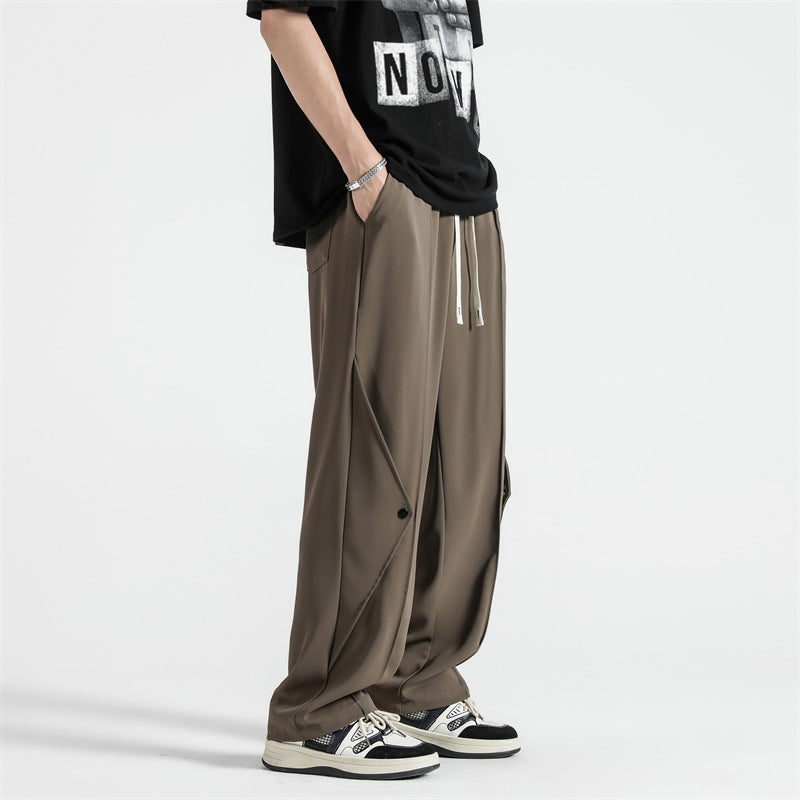 Summer Thin Ice Silk Casual Pants Men