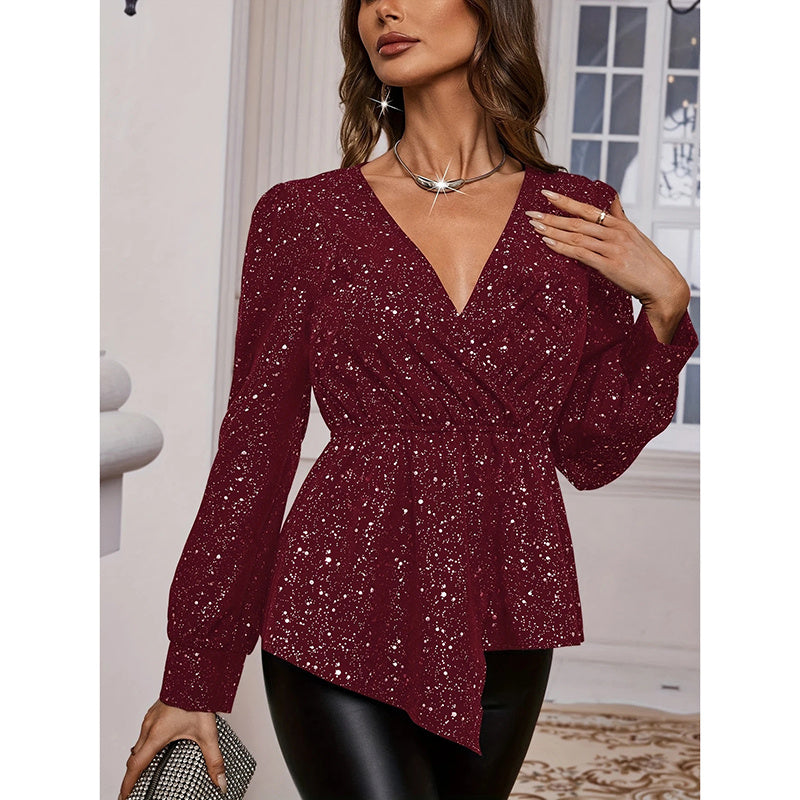 LustraGleam Asymmetrical Party Top
