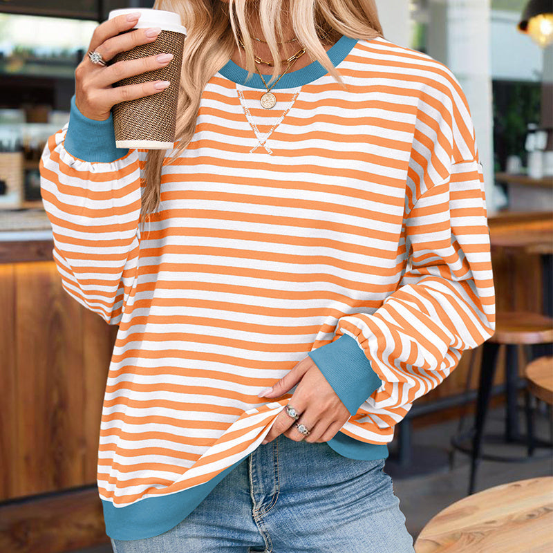 StripeEase Knit Sweatshirt