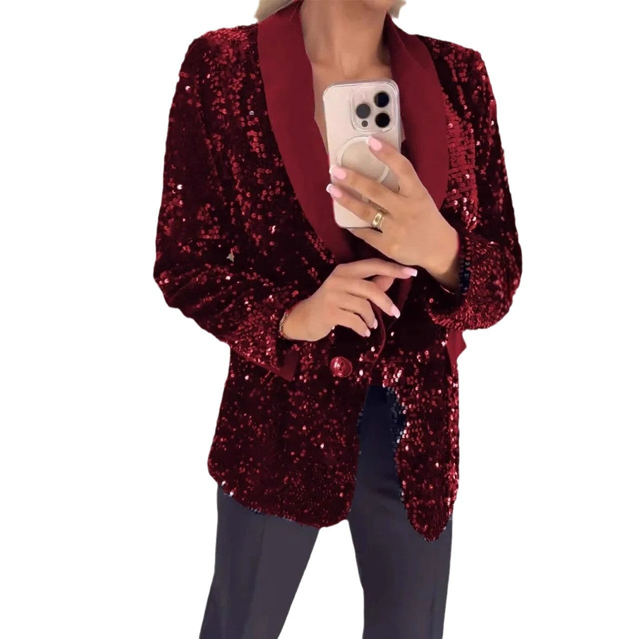 GlimmerVogue Sequin Jacket