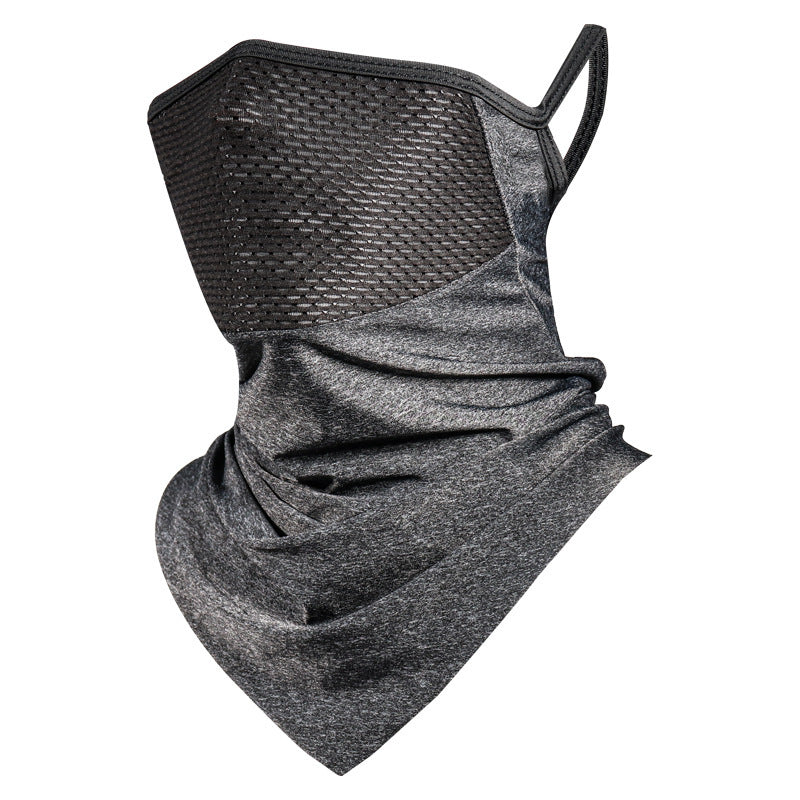 Summer Ice Silk Sunscreen Riding Ear Mask Breathable