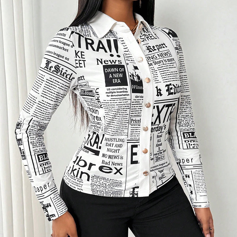 Printella Slim Placket Blouse