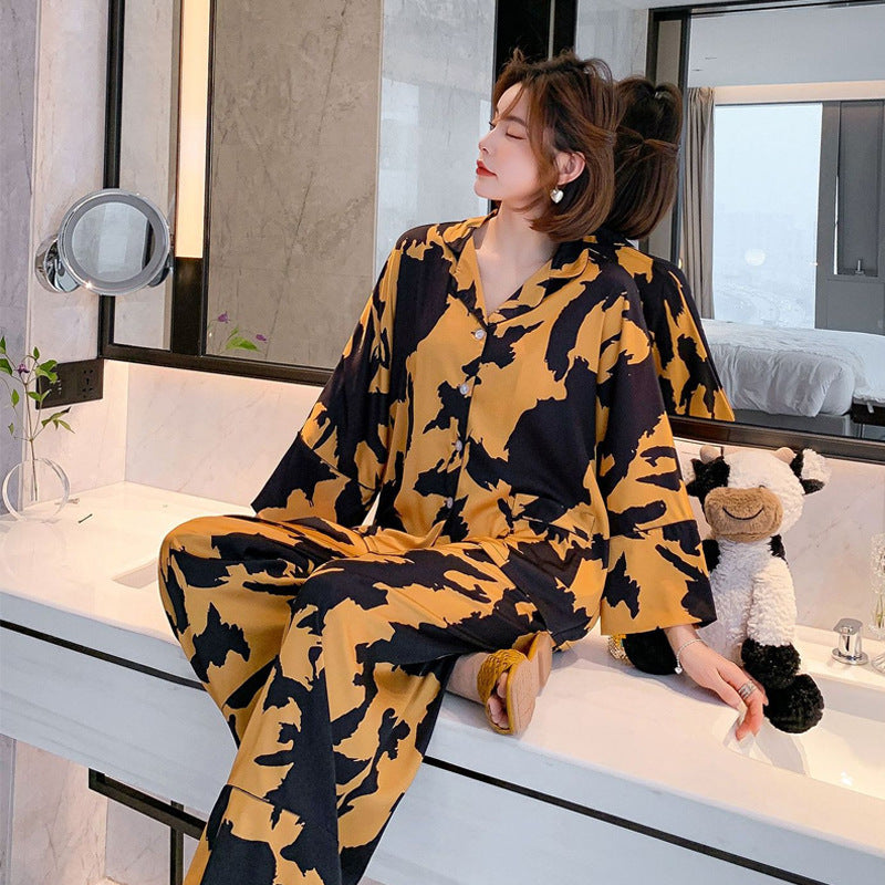 Silk New Women's Home Wear Pajamas Set