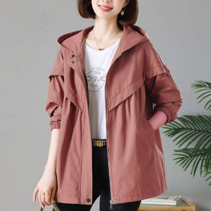 EaseAura Hooded Midi Jacket
