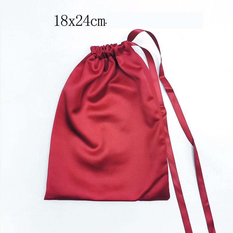 Silk Drawstring Storage Bag Travel Organizer