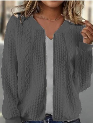EleganceWeave Jacquard Short Coat