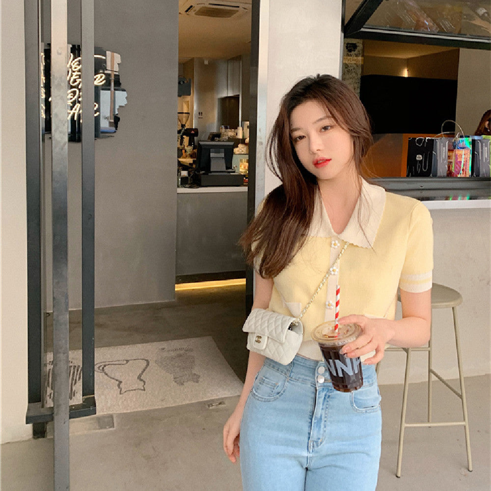 Ice Silk Knitted Short Sleeves