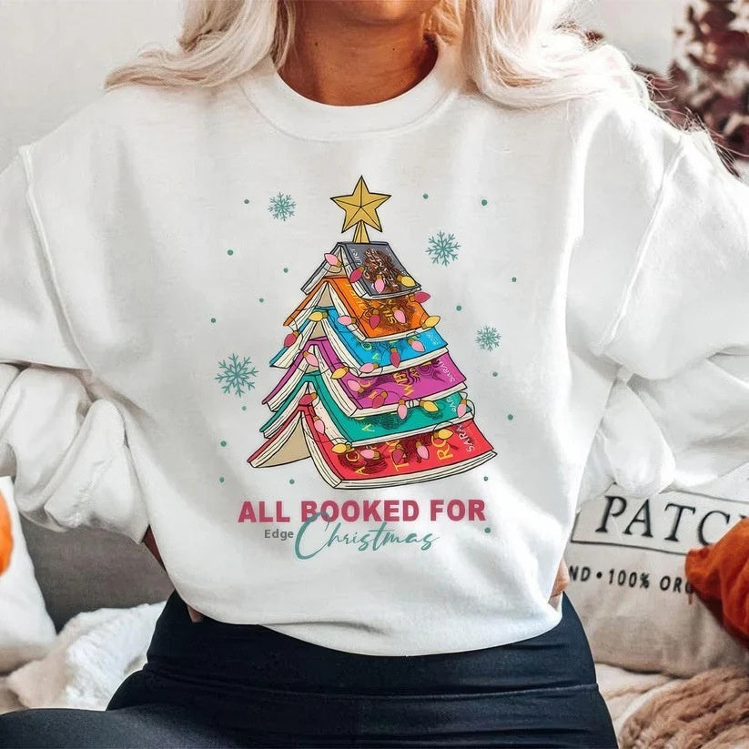 FestiveScript Round-Neck Sweater