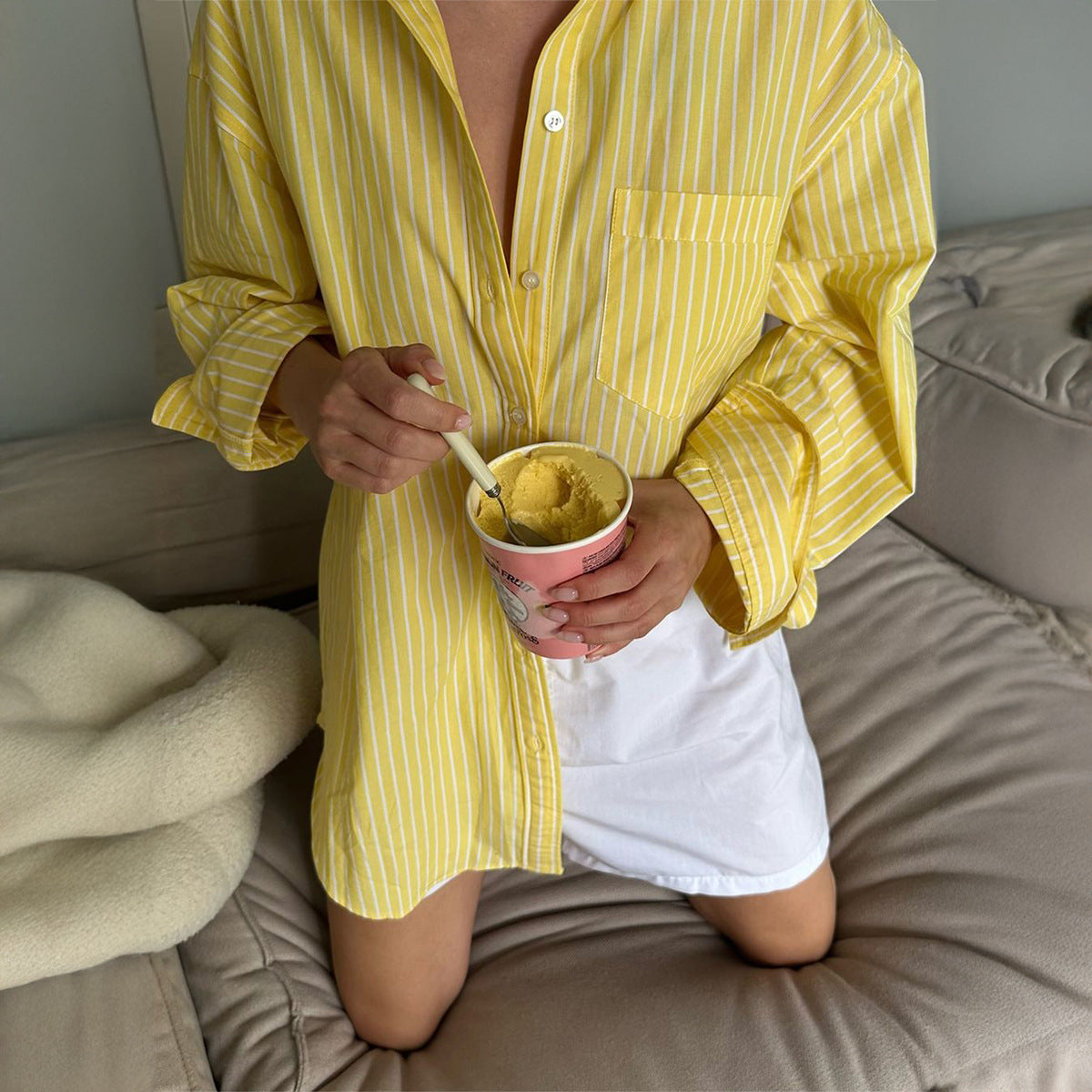 Strivelle Contrast Cardigan Top