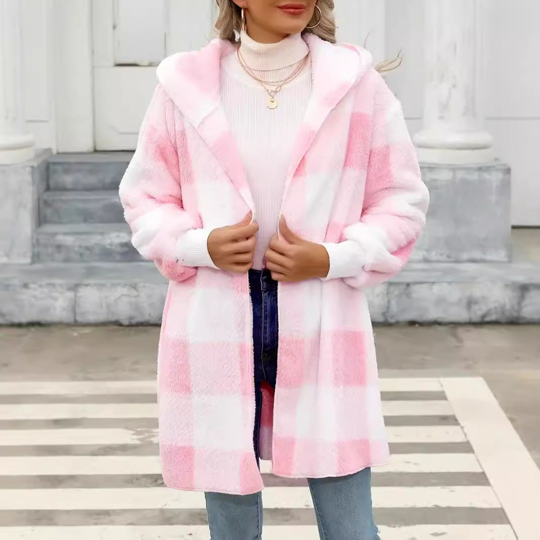 PlaidLuxe Plush Coat