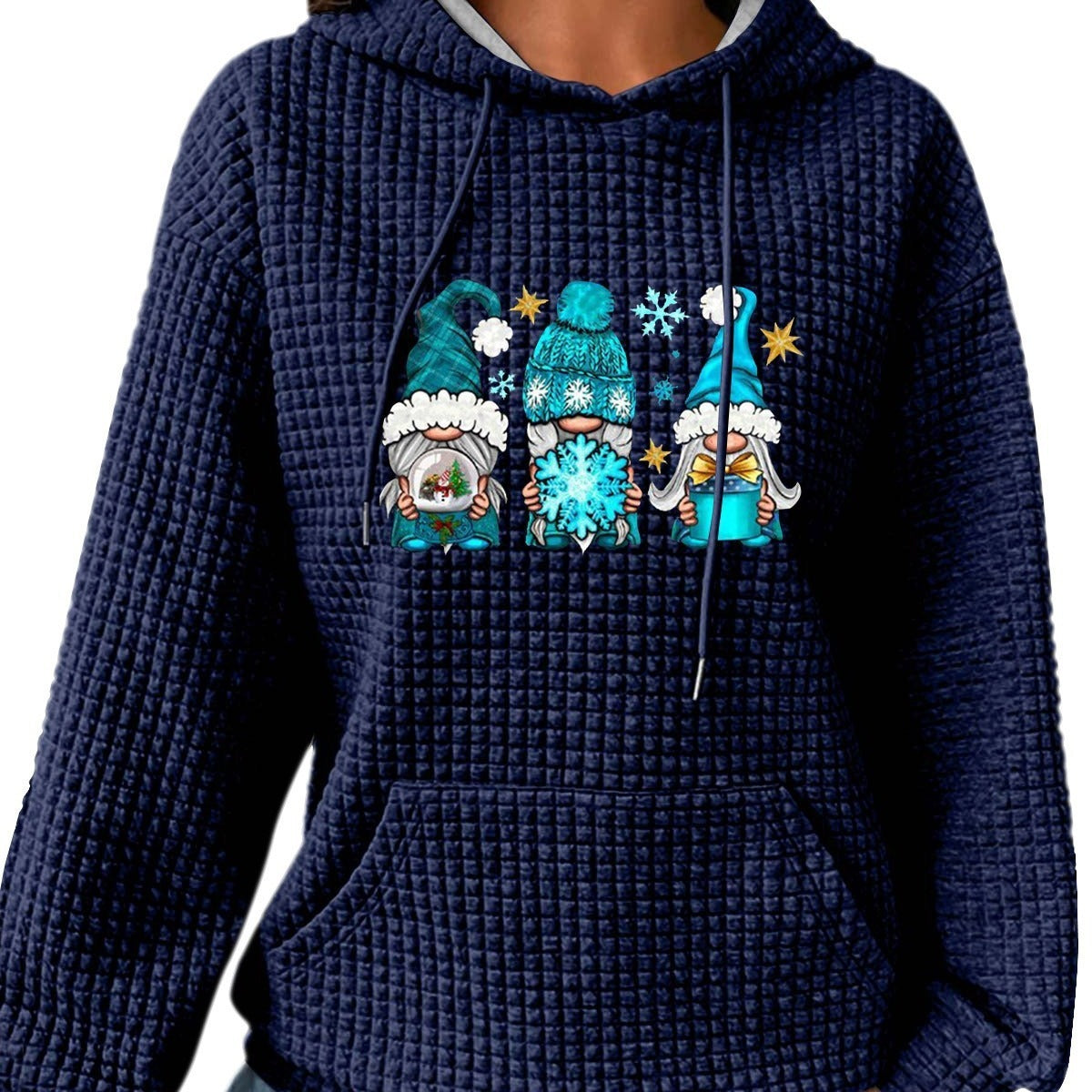 WaffleWeave Patchwork Hoodie