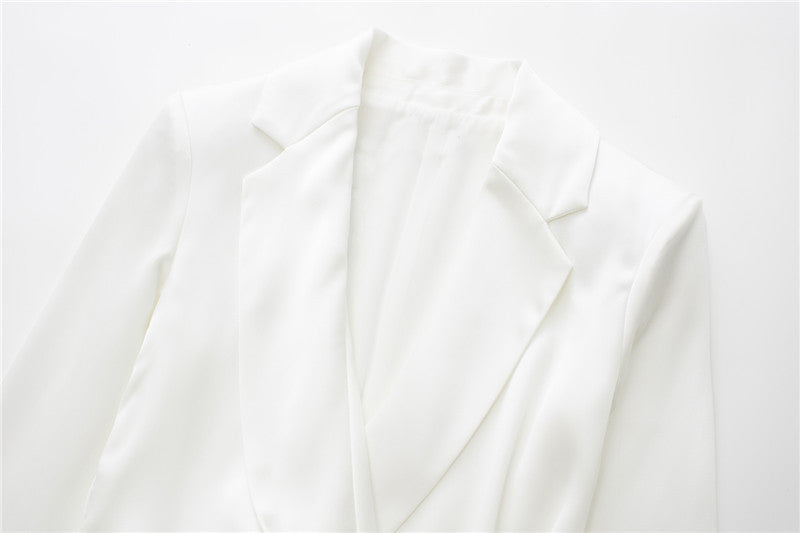 Silk Satin Irregular Skirt Long Sleeve Dress