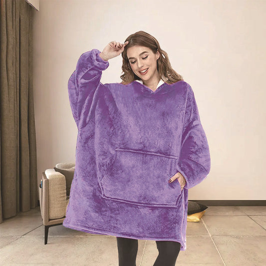 SnugHaven Fleece Nightgown Hoodie