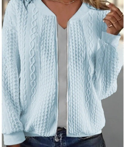EleganceWeave Jacquard Short Coat
