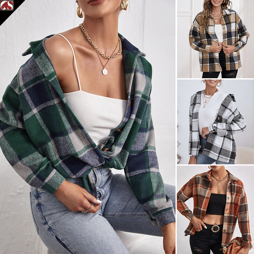 PlaidÉlan™ Wool Cardigan Coat