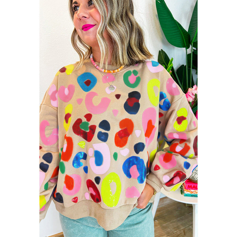 WildCozy Leopard Crew Sweatshirt