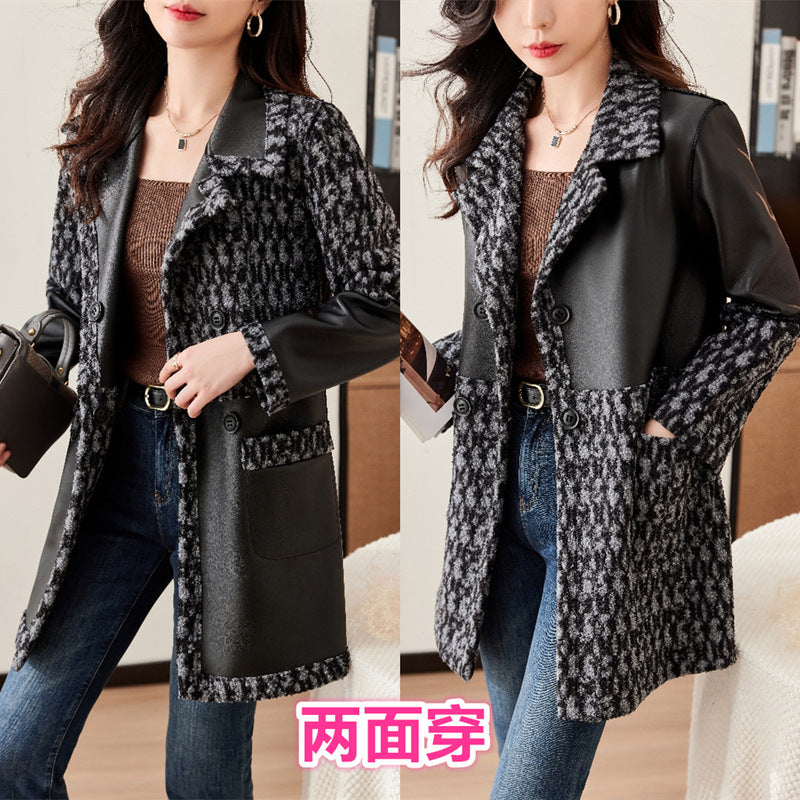 Haining Luxe Leather Coat