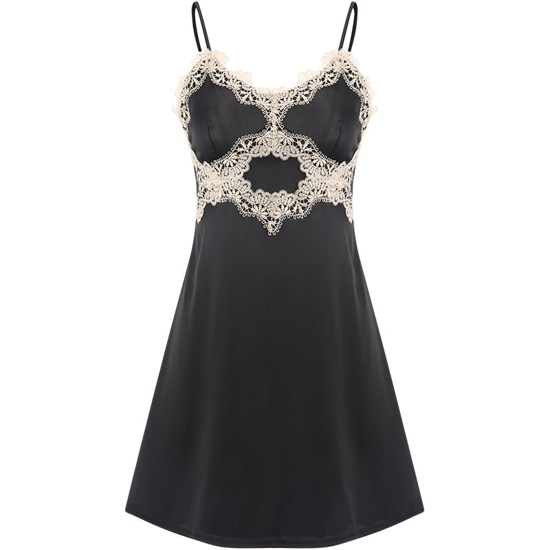 Summer female ice silk nightdress