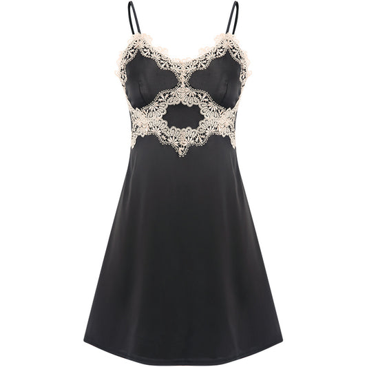 Summer female ice silk nightdress