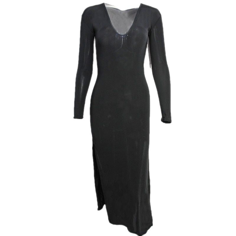 Ladies Ice Silk Sheer Super Tight Dress
