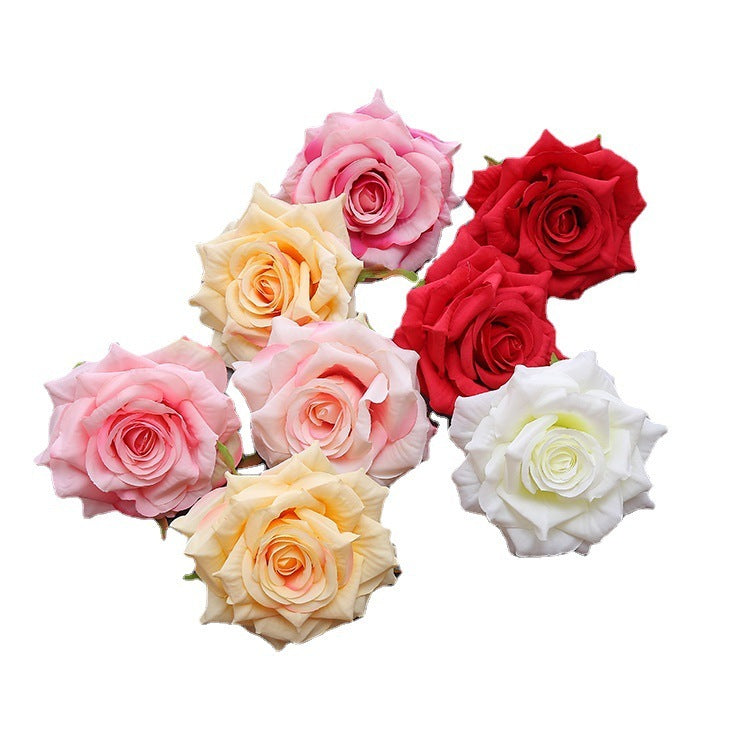 Cloth Silk Diy Material High-grade Simulation Curling Rose