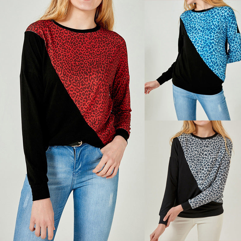WildStitch Contrast Leopard Sweater
